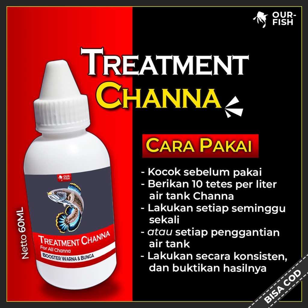 OURFISH - Treatment Ikan Channa Andrao Stewarti Limbata Maru More Color Bang Fish Aquatic Pelet El Barca