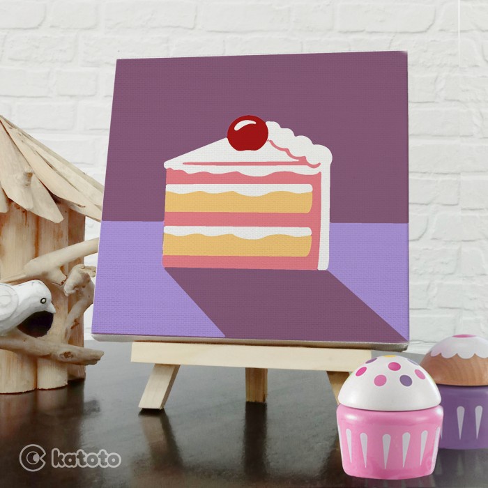 

PAINT BY NUMBERS PAINTING KIT PAKET MELUKIS SWEET THINGS SERIES KATOTO - Slice of cake