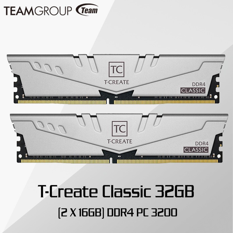 TEAM T-CREATE CLASSIC 32GB Kit (16GBX2) DDR4 3200MHz PC4-25600