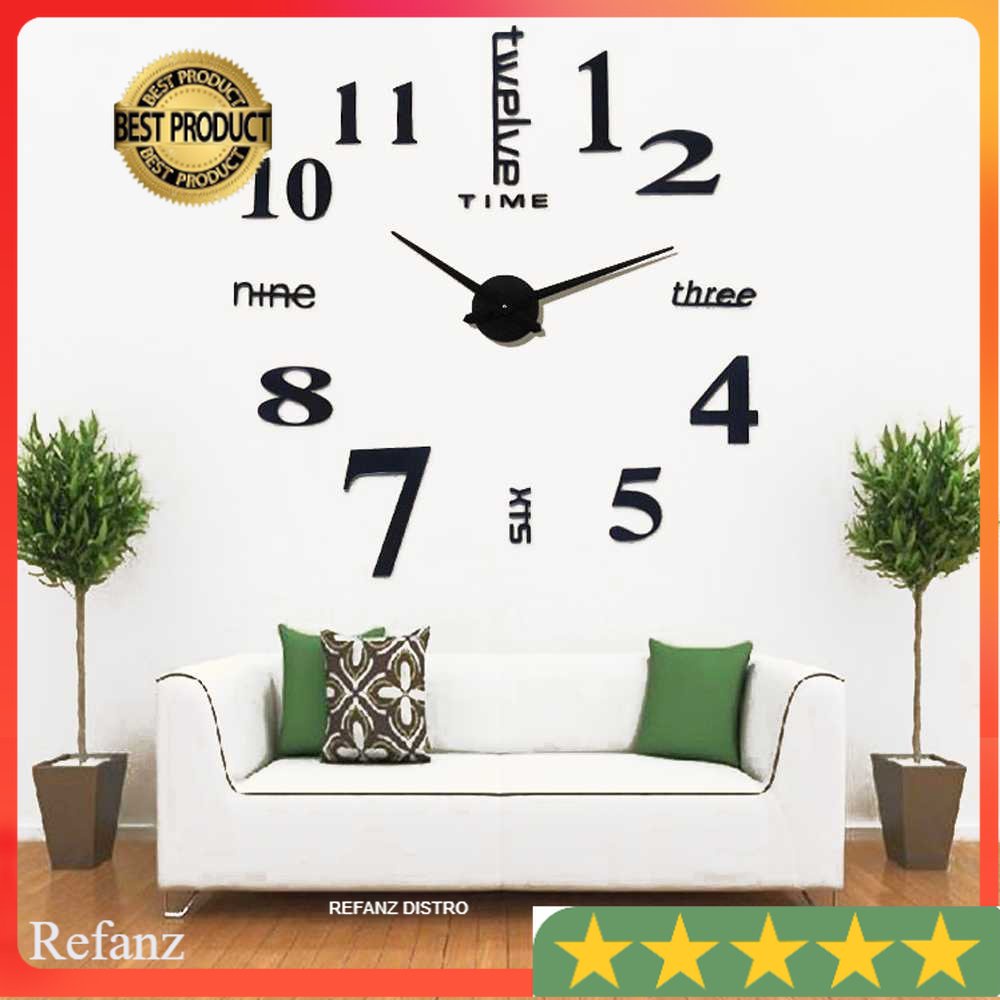 Taffware Jam Dinding Besar DIY Giant Clock Quartz 80-130cm - DIY-101