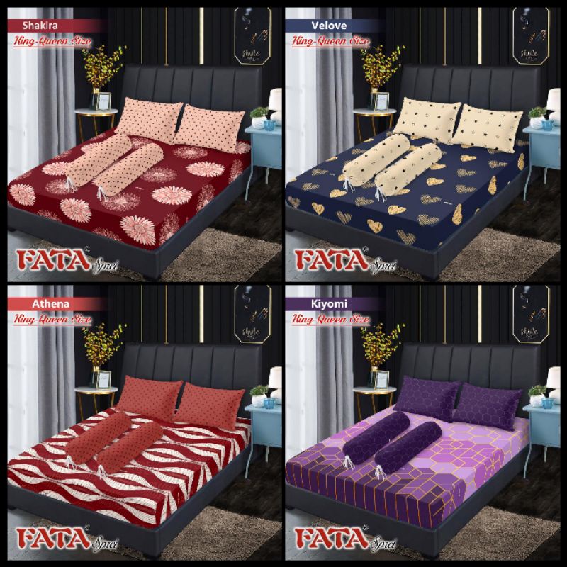 Sprei Fata Motif Velove/Shakira/Athena/Kiyomi Uk.180/160