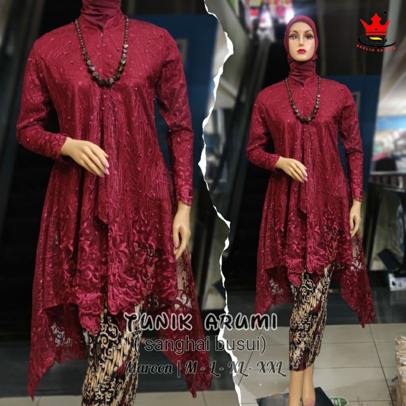 kebaya tunik arumi/kebaya burkat modern/kebaya wisuda