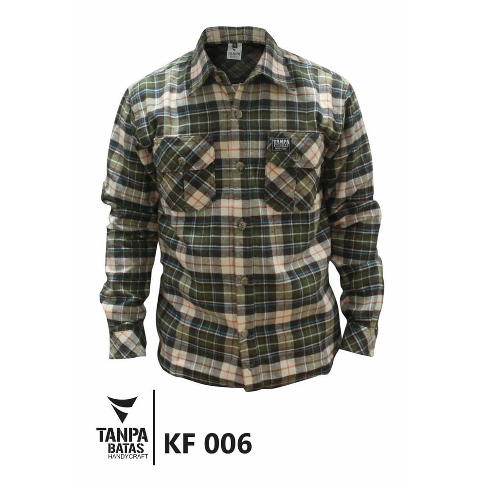 Baju Kemeja Pria Laki Laki Flanel Kotak Kotak Keren KF006