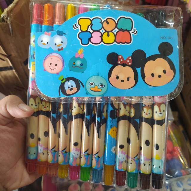 

Krayon putar karakter 12 warna