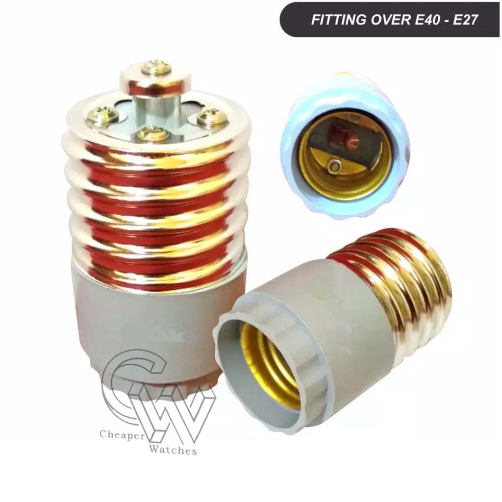 Cheaper-Fitting Lampu E40 ke E27 Converter Adapter Penyambung Berkualitas Termurah