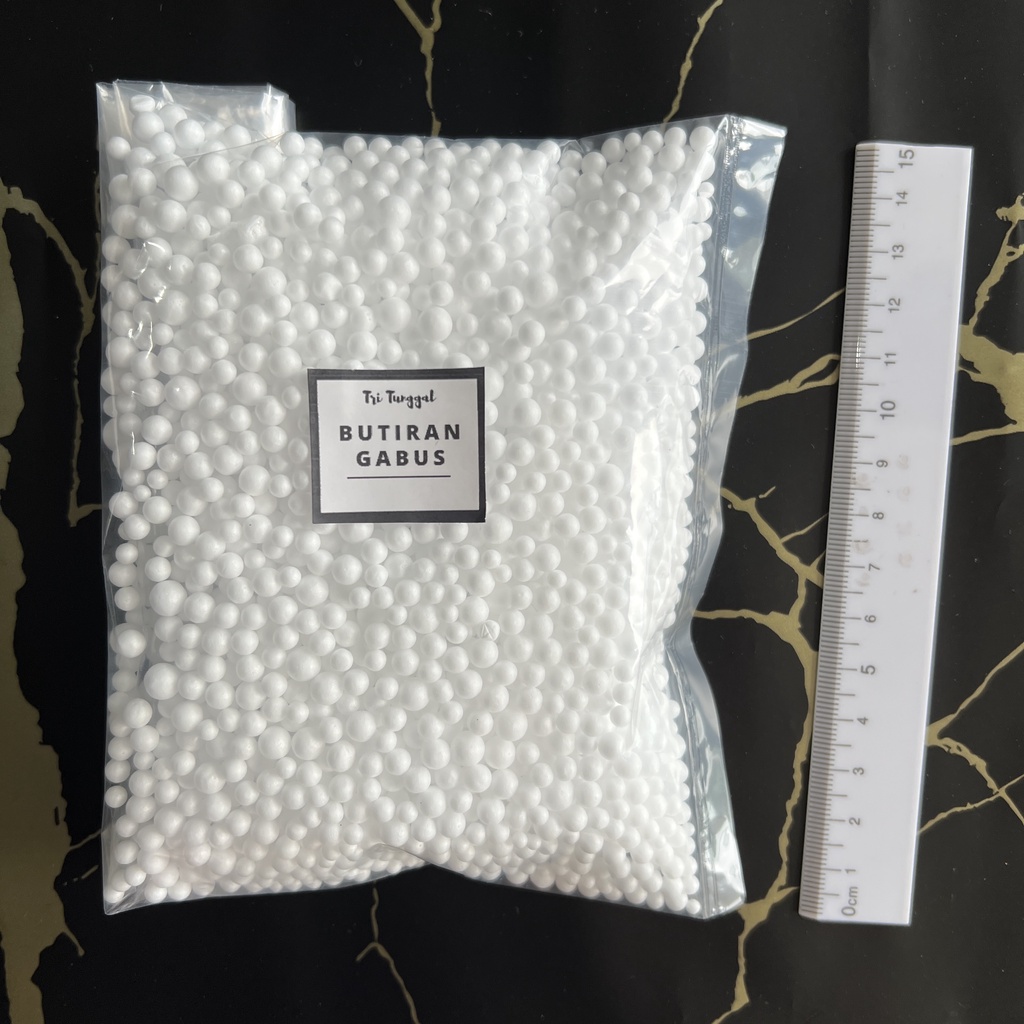 Gabus Butiran 1 Pack 5 Gram Sterofom Putih Bahan Packing Pengganti Wrapping foam beads slime Bulat Empuk Prakarya Craft DIY Kesenian Kerajian Seni Art Butir Isi Paket Package Packaging Hiasan Gift Foam Bubble Wrap Styrofoam Grosir Prakarya Malang