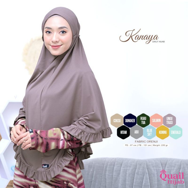 Kanaya Quail Hijab~Hijab Tali by Quail