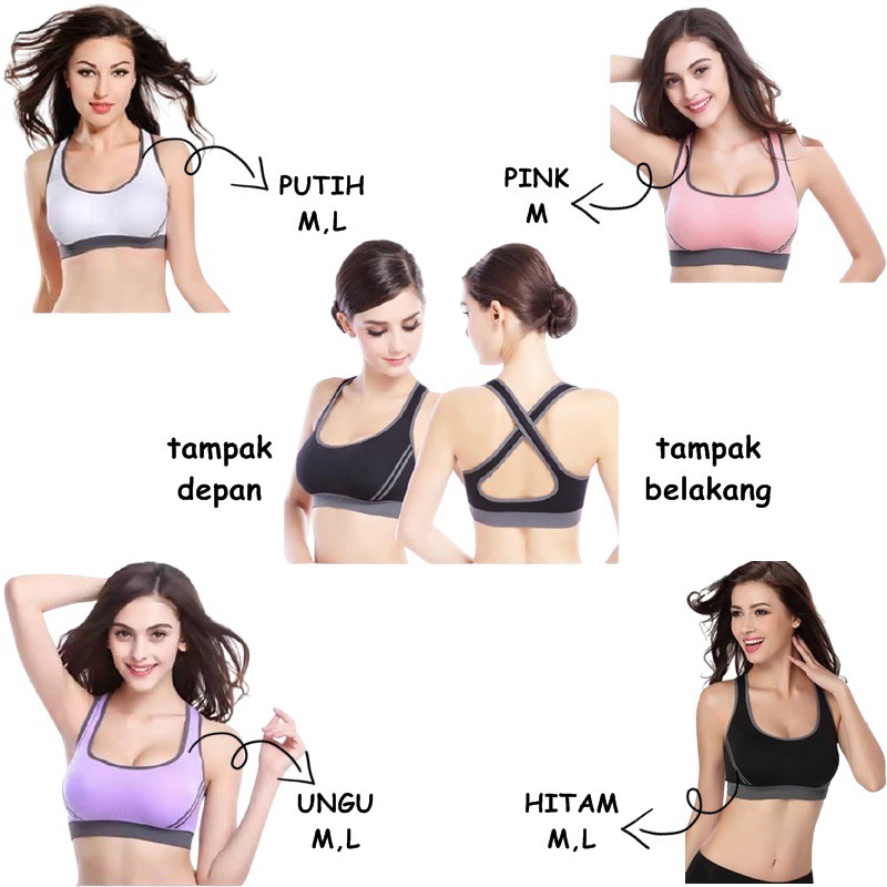 ✿ MADAME ✿ SPORT BRA TALI SILANG - SPORT BRA