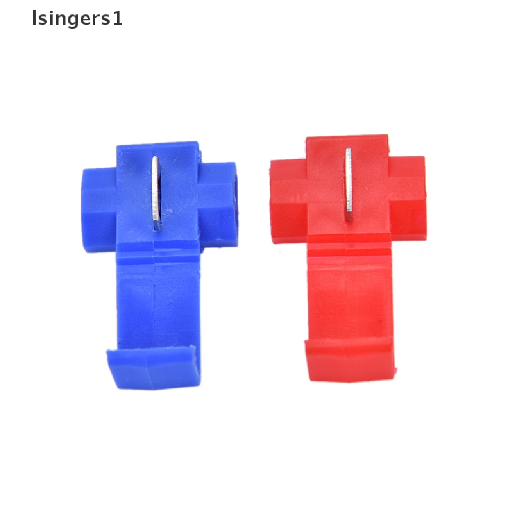 (lsingers1) 50pcs Konektor Terminal Kabel Model Snap On Warna Merah / Biru