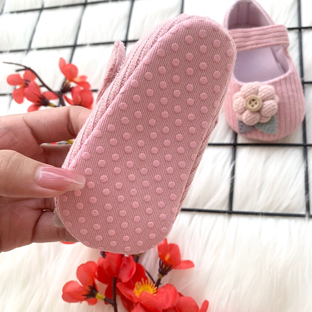 Sepatu flat lucu pergi jalan pesta kondangan party anak bayi perempuan cewek baby girl lil