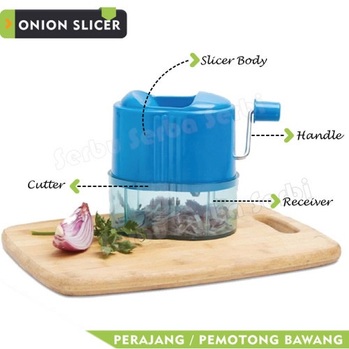 Perajang Bawang Onion Slicer Alat Pemotong Iris Gilingan Pengiris Pengupas Bawang