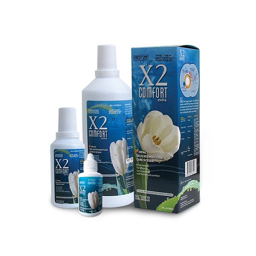 X2 Comfort - Cairan Pembersih Softlens - 120ml , 60ml