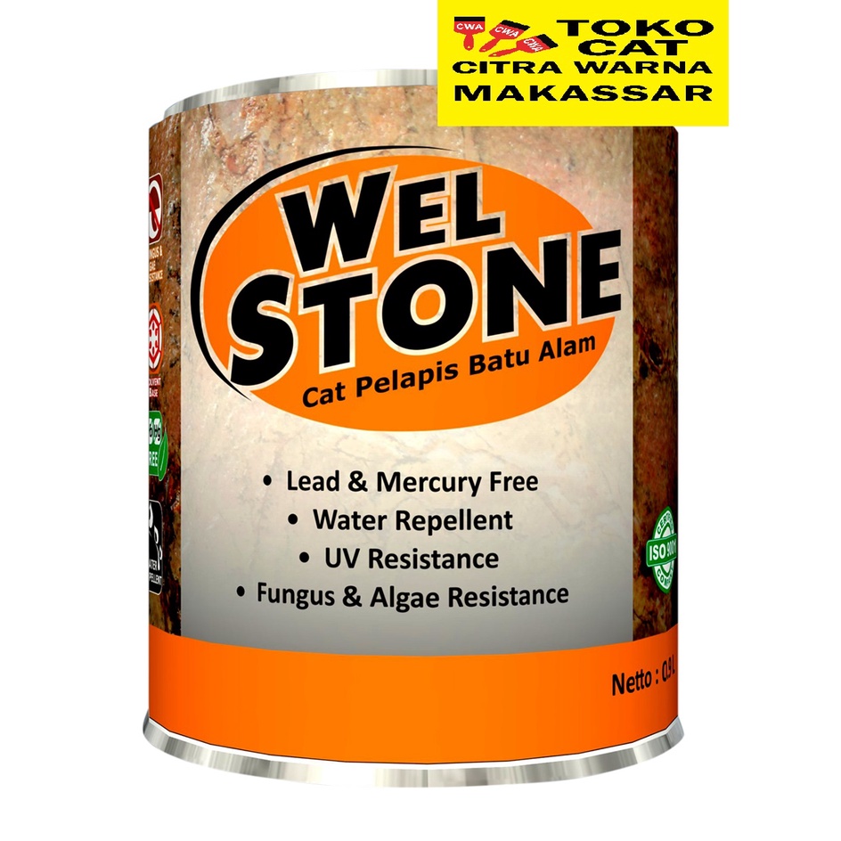 Jual Cat Batu Alam Welstone 0.9 Liter | Shopee Indonesia