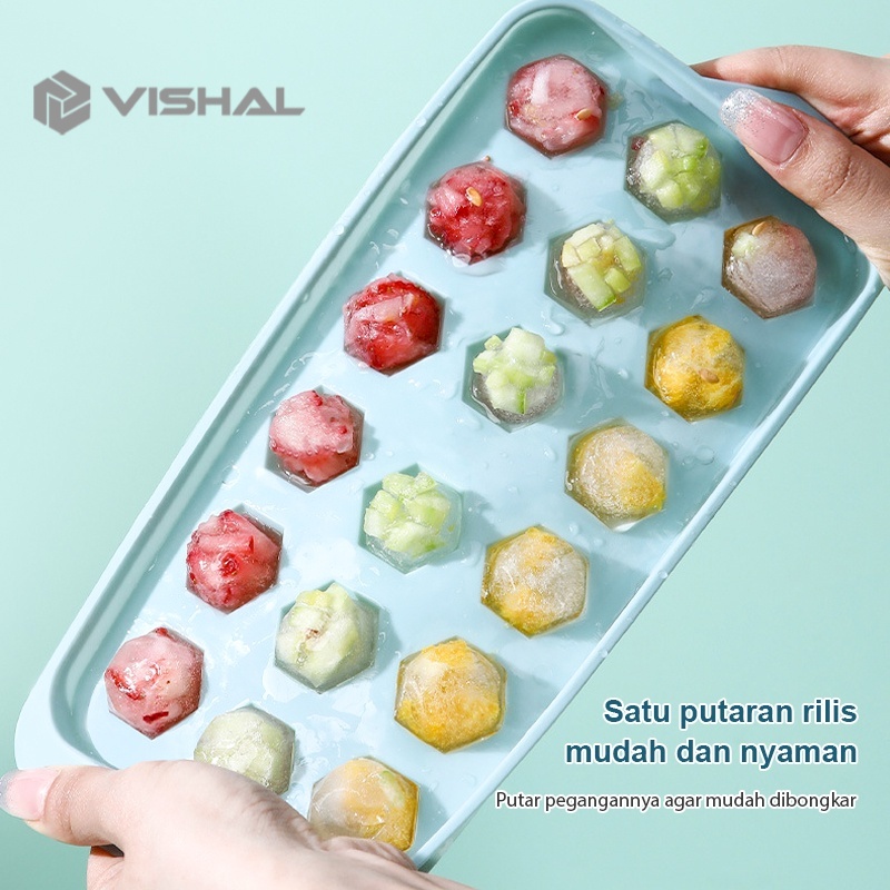 VISHAL Cetakan Es Batu Bulat 18 Round Ice Cube Tray Ice Tray VS-96