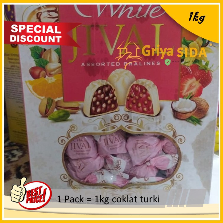 Coklat turki 1kg coklat putih jival white original harga grosir