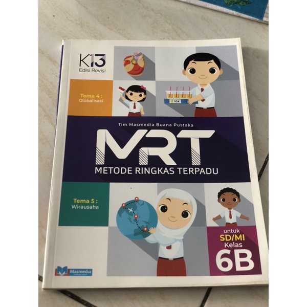 Buku MRT Metode Ringkas Terpadu 6B 6C 6D untuk kelas 6 K13 edisi revisi