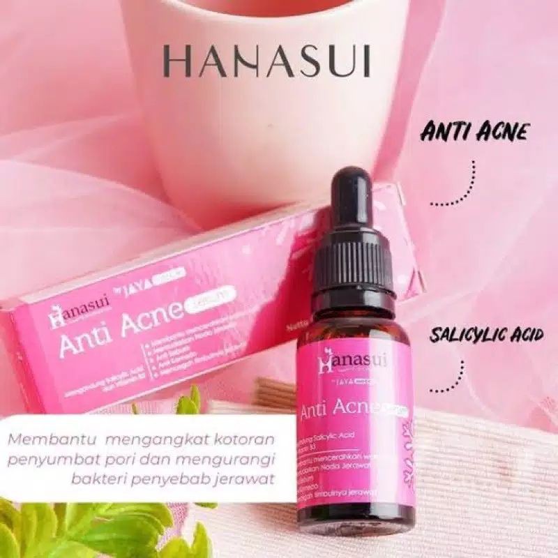 SERUM HANASUI ANTI ACNE (PINK) - SERUM WAJAH HANASUI JAYA MANDIRI