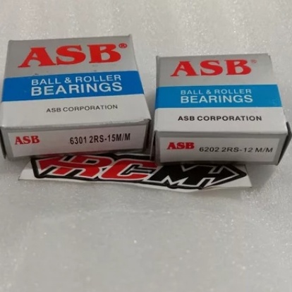 HRGA 2BIJI LAKER LAHER BEARING RODA RUBAHAN 6301 37MM 15MM DAN 6202 35MM 12MM 2RS RXKING BEAT MIO