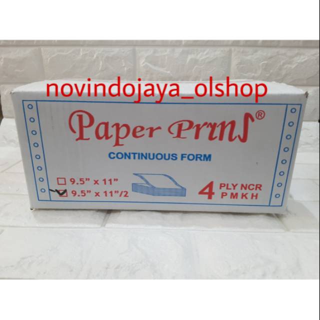 

Sy Continuous Form 4 ply PAPERPRYNS 9.5 X 11 - Kertas Komputer Murah