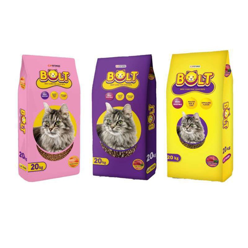 GRAB GOJEK MAKANAN KUCING BOLT BENTUK DONUT 10KG REPACK