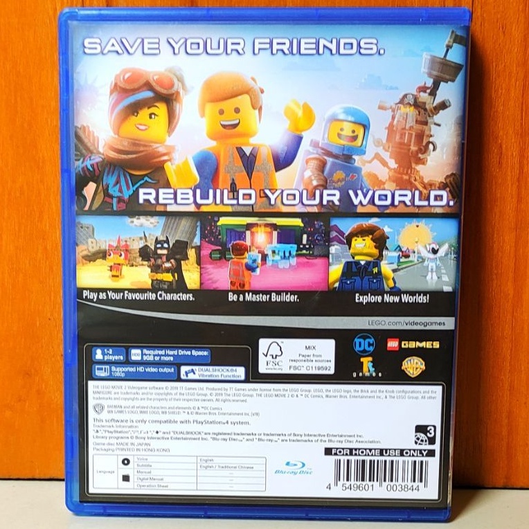 Lego Movie Videogame 2 PS4 Kaset The Lego Video Game II Playstation PS 4 5 CD BD Game Games Lego Videogames superheroes avengers super heroes star wars robot mainan original anak asli ori