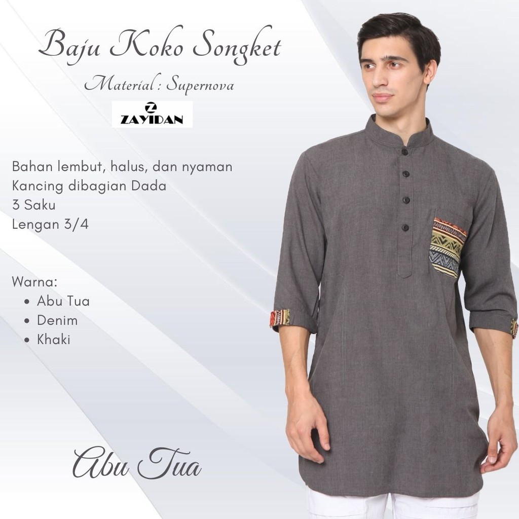 Zayidan Baju Gamis Keren Songket