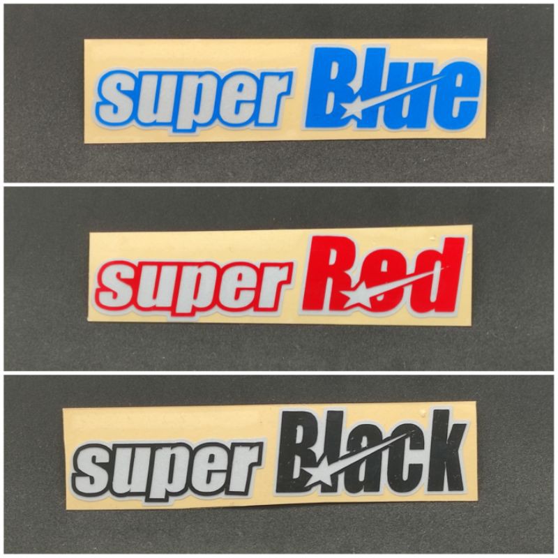 stiker super red super blue super black