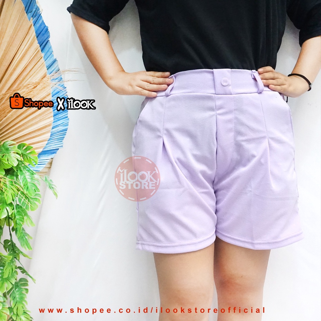 ilook | Hotpant Cornel | Celana Pendek Kancing | Celana Pendek Cornel | Hotpant Style Korea