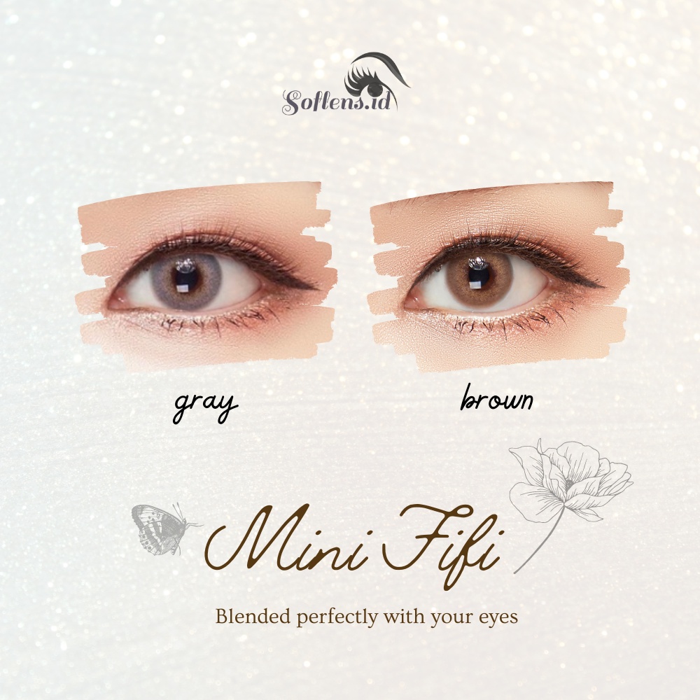 Kitty Kawaii Mini Fifi Soflens Gray Brown bisa Minus