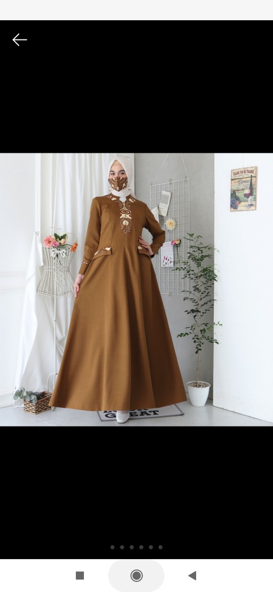 Diskon Murah! Gamis Pemda Pdh Wanita Variasi Batik Dan Free Masker - 8003