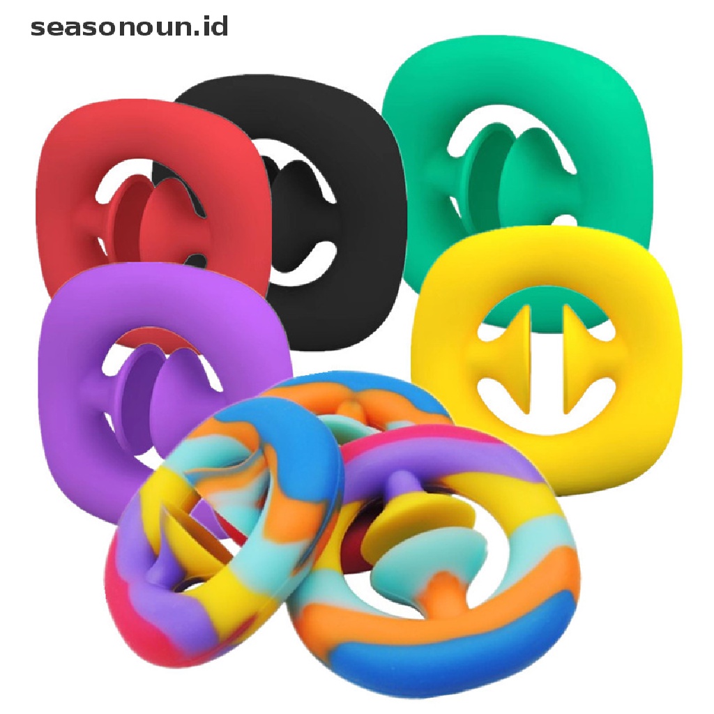 【seasonoun】 Anti Stress Finger Hand Grip Stress Reliever Fidget Toy Pop It Toy Dropshipping .