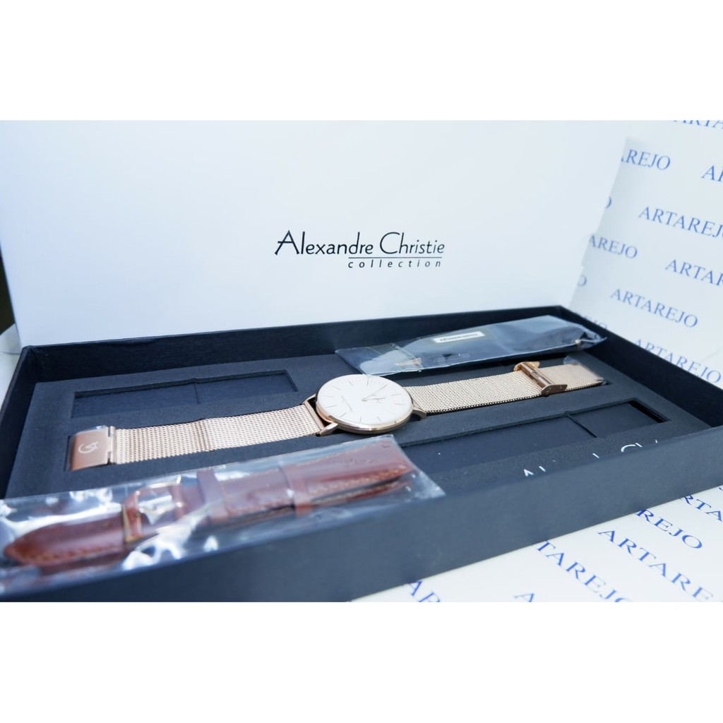 JAM TANGAN PRIA ALEXANDRE CHRISTIE AC 8566 ROSEGOLD ORIGINAL