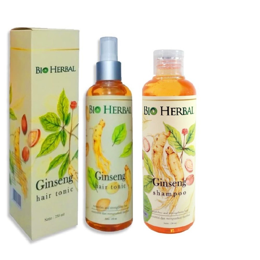 ✨ AKU MURAH ✨Paket Bio Herbal Ginseng Shampoo &amp; Hair Tonic BPOM