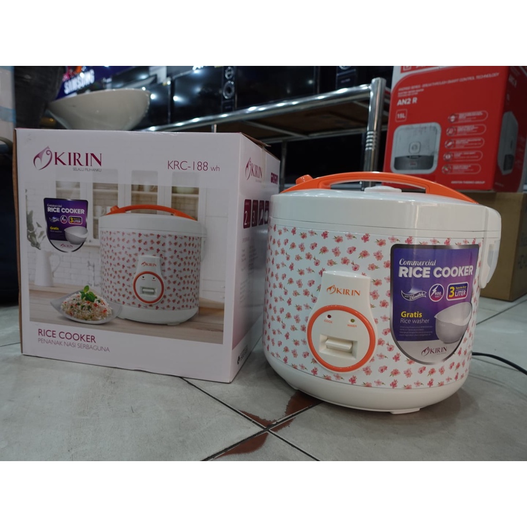 KIRIN RICE COOKER 3 LITER KRC-188WH EXTRA BESAR