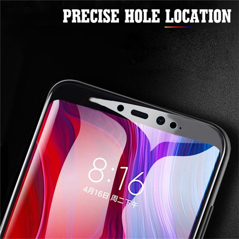 Pelindung Layar Tempered Glass 9D untuk oppo realme 3 Pro