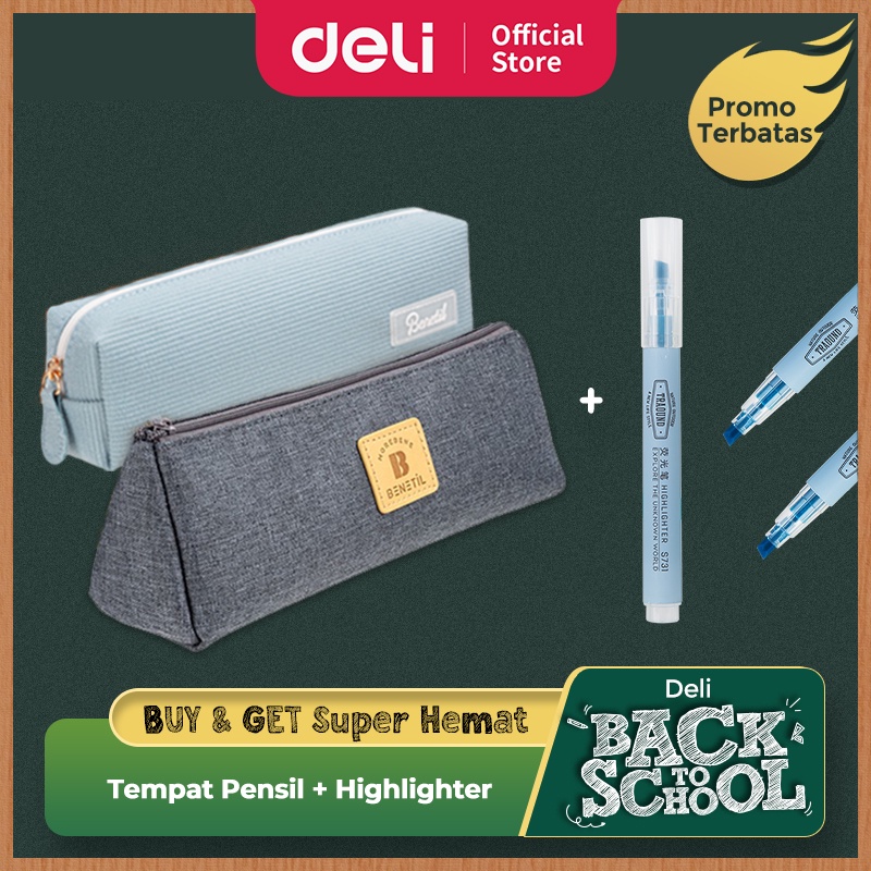 

Deli Pencil Pouch / Tempat Pensil Penyimpanan Besar