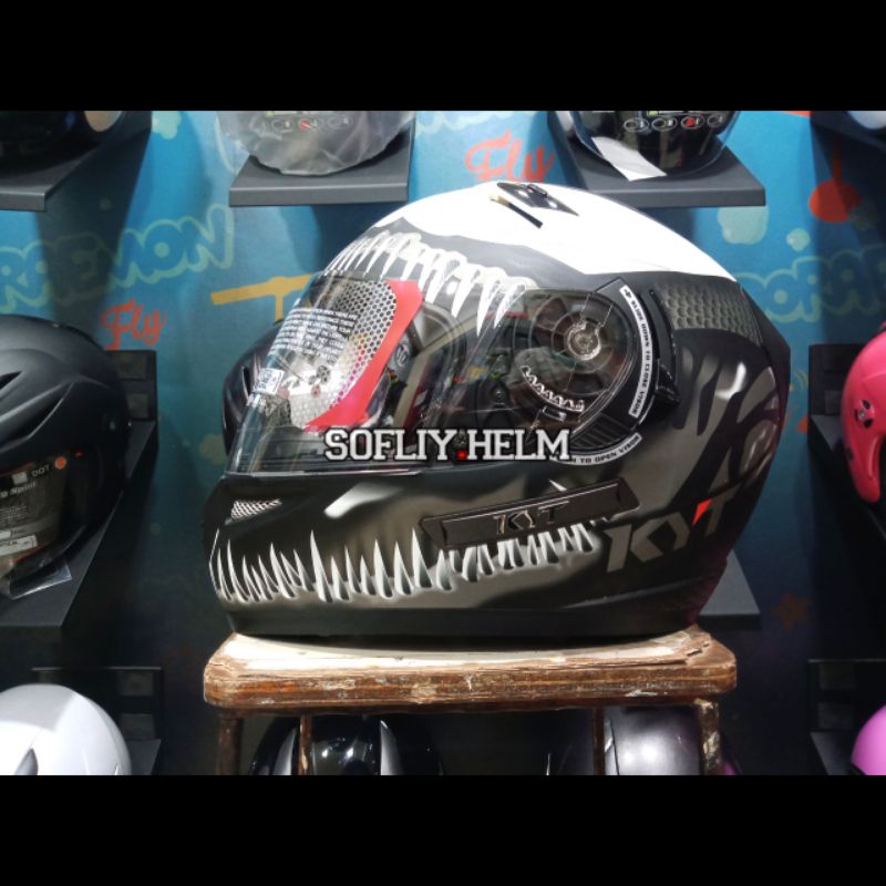 HELM KYT K2 RIDER VENOM MATT BLACK DOUBLE VISOR FULL FACE