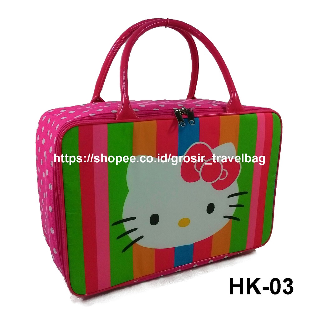 Travel bag kanvas hello kitty