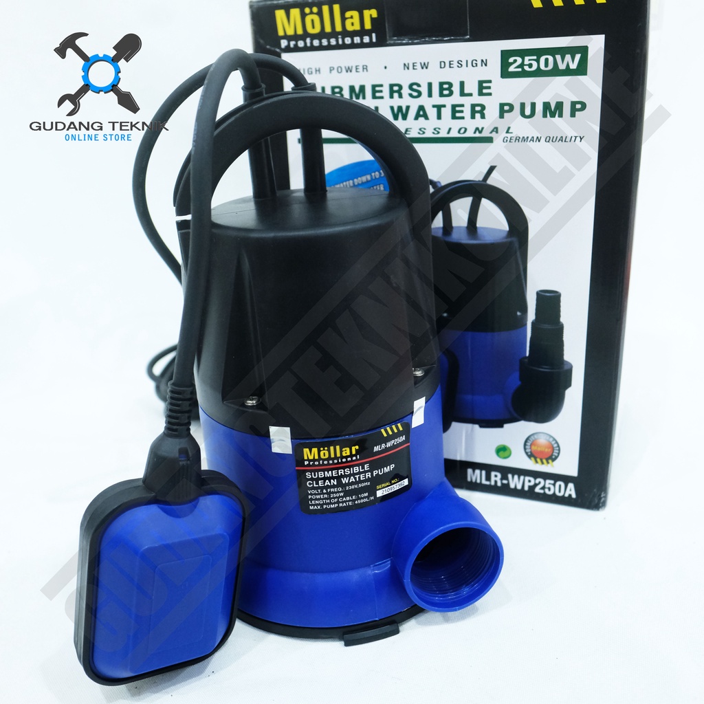 Pompa Air Celup Otomatis MOLLAR WP250A / Pompa Celub Air Bersih WP 250A - Submersible Clean Water Pump