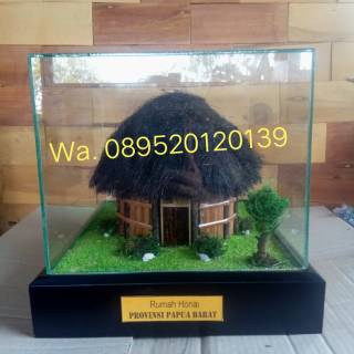 Miniatur Rumah Adat Honai Papua Irian Jaya Shopee Indonesia