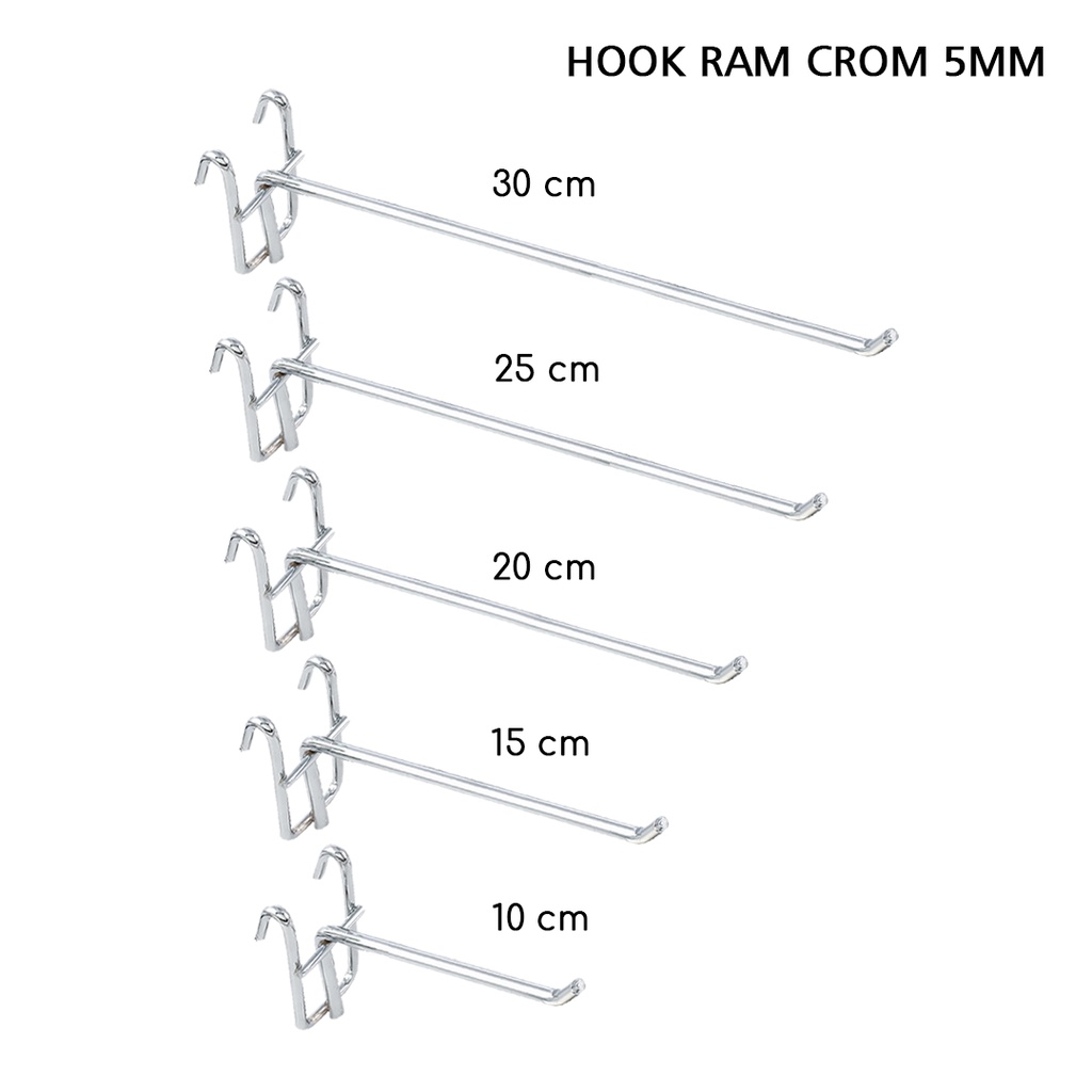 Jual Cantolan Ram Besi Hook Ram Croom Mm Gantungan Display Pajangan Aksesoris Shopee Indonesia