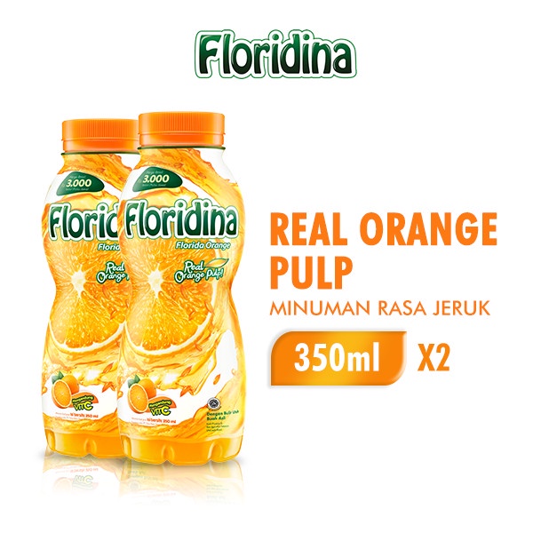 

SIRUP- FLORIDINA MINUMAN REAL ORANGE 350 ML X 2 PCS -SIRUP.