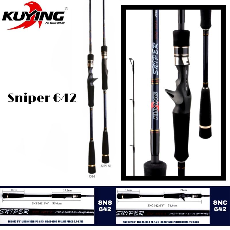 Rod / Joran Light Jigging Kuying Sniper 642 (Pack Pvc)