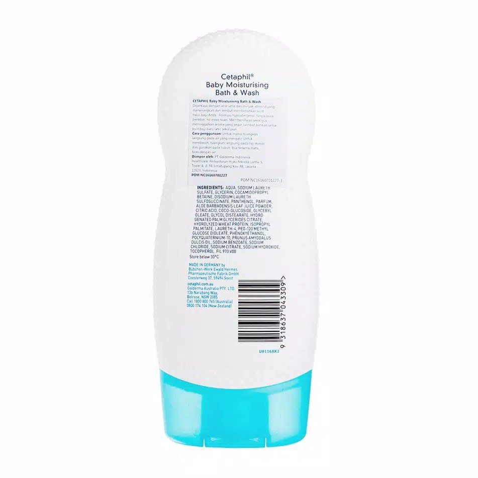 Cetaphil Baby Moist Bath &amp; Wash 230ML