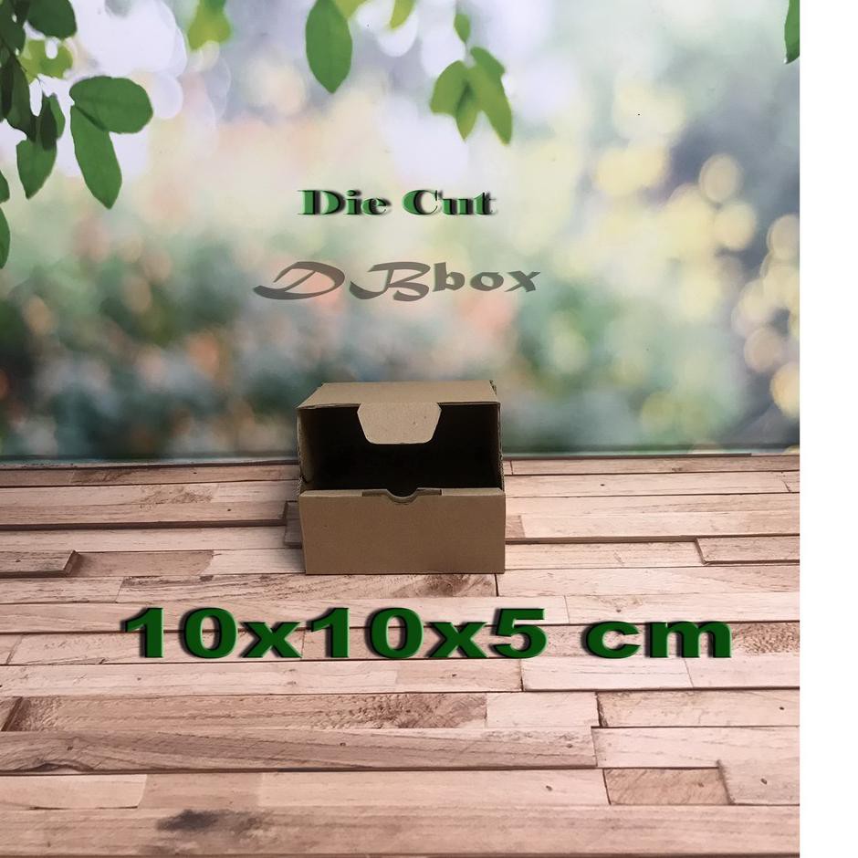 

#COD# (10Pcs) KARDUS 10x10x5 CM...DIE CUT kotak untuk Souvenir dll model Box Pizza