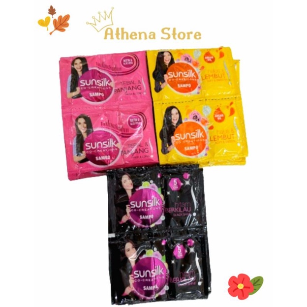 [AS] Shampo Sunsilk Sachet (12sachet@9ML) Pink (Thick&Long) Hitam (Black Shine) Kuning (Soft Smooth)