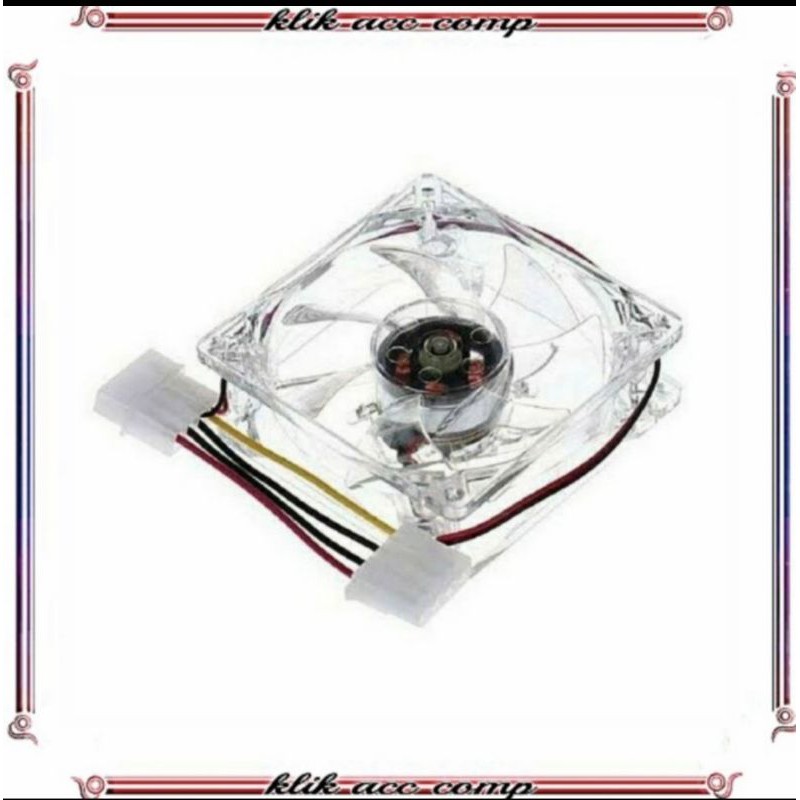 Fan case lampu 12 cm transparan / fan casing lampu / cooler PC / CPU