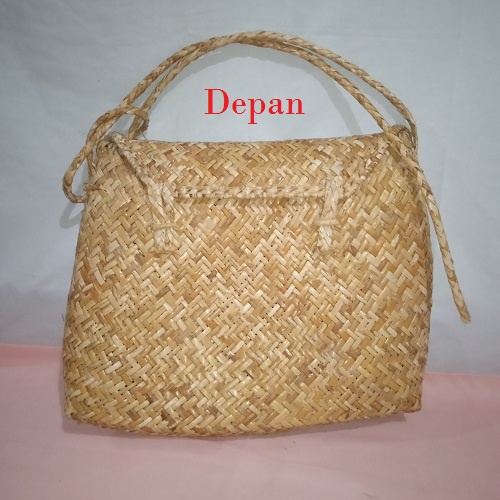 Tas Caneron Tas Rotan Tas Kaneron Tutup Tas Slempang Pria Bahan Kulit Rotan Tas Badui Model Tutup