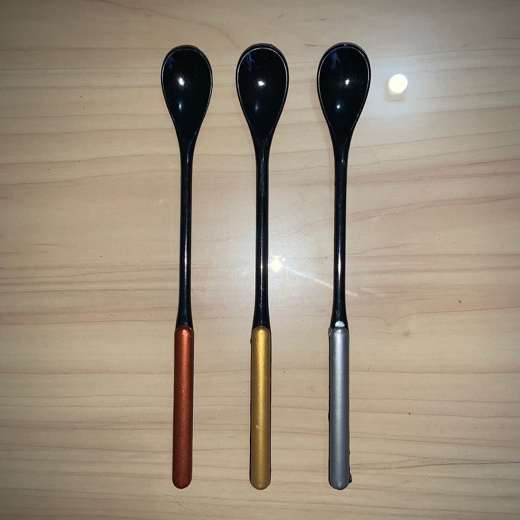 Sendok Kafe Set Sendok Gagang Panjang Teh Kopi Sendok Es Jus Set 8pcs Dessert Spoon Tea Cafe Sendok Bayi