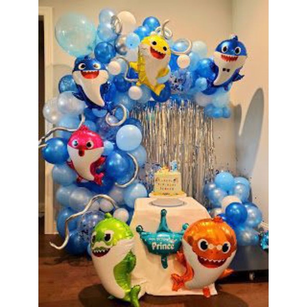 PAKET DEKORASI ULANG TAHUN TEMA BABY SHARK
